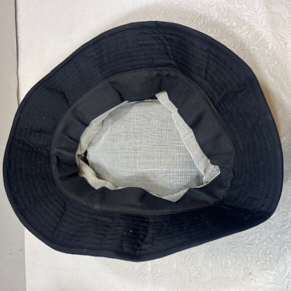 VTG Black "Retired but Rehired" Black Retirement Cotton Pail Hat 7 Pins XL - Picture 10 of 10